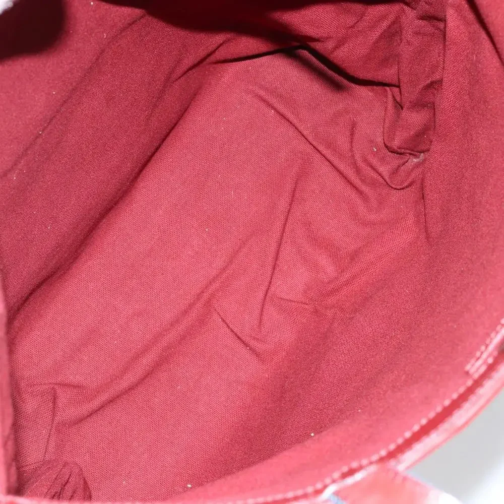 Burberry Denim Satchel with Red Cross and Beige Check Trim